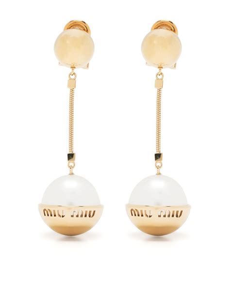 miumiu pendant earrings